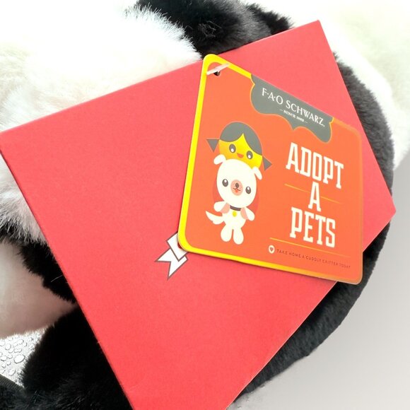 FAO Schwarz Adopt A Pets Plush Panda Bear Toy New Sealed Adoption Papers - Picture 14 of 14